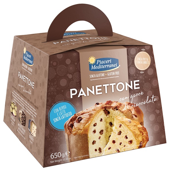 PIACERI MEDITERRANEI PANETTONE GOCCE DI CIOCCOLATO 650 G - Farmacia Dott. Pasquale Russo