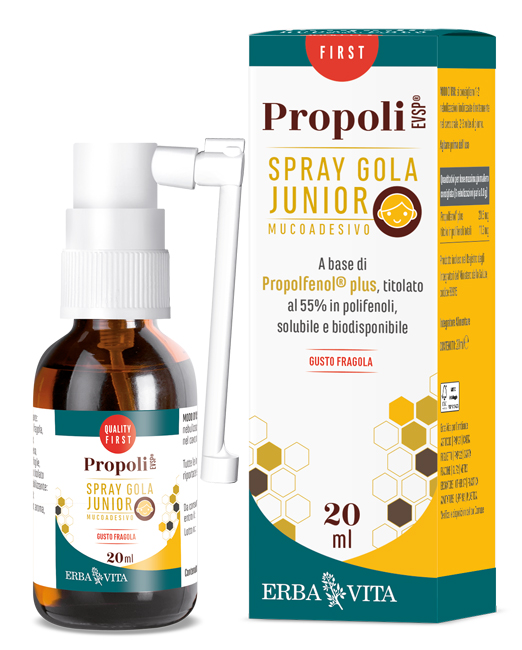 PROPOLI EVSP SPRAY GOLA JUNIOR GUSTO FRAGOLA 20 ML - Farmacia Dott. Pasquale Russo