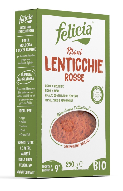 FELICIA BIO RISONI LENTICCHIE ROSSE 250 G - Farmacia Dott. Pasquale Russo