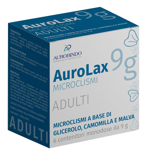 MICROCLISMI PER ADULTI AUROLAX 6 CONTENITORI 9 G - Farmacia Dott. Pasquale Russo