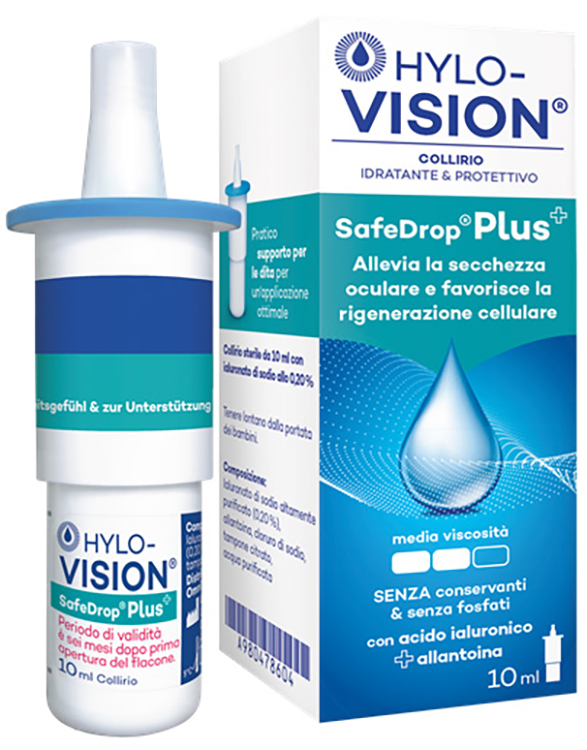 HYLOVISION SAFE DROP PLUS COLLIRIO IDRATANTE E PROTETTIVO 10 ML - Farmacia Dott. Pasquale Russo