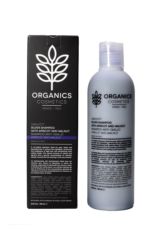 ORGANICS PHARM SILVER SHAMPOO WITH WALNUT AND APRICOT ANTI GIALLO 250 ML - Farmacia Dott. Pasquale Russo