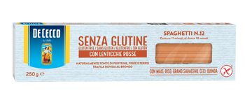 DE CECCO SPAGHETTI N12 LENTICCHIE ROSSE 250 G - Farmacia Dott. Pasquale Russo