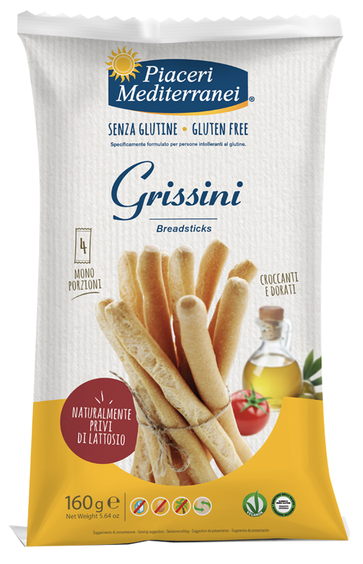 PIACERI MEDITERRANEI GRISSINI 160 G - Farmacia Dott. Pasquale Russo