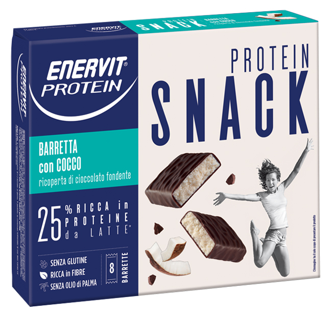 ENERVIT PROTEIN SNACK COCCO 8 BARRETTE 27 G - Farmacia Dott. Pasquale Russo