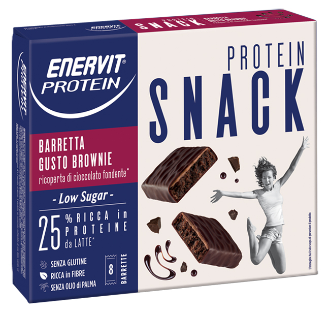 ENERVIT PROTEIN SNACK BROWNIE LOW SUGAR 8 BARRETTE 30 G - Farmacia Dott. Pasquale Russo