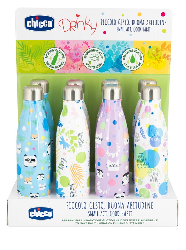 CHICCO BOTTIGLIA INOX DA 500 ML DISPLAY BOX - Farmacia Dott. Pasquale Russo