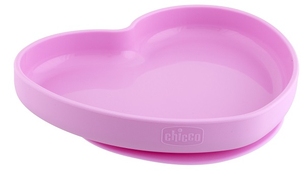 CHICCO PIATTO CUORE VENTOSA SILICONE ROSA - Farmacia Dott. Pasquale Russo