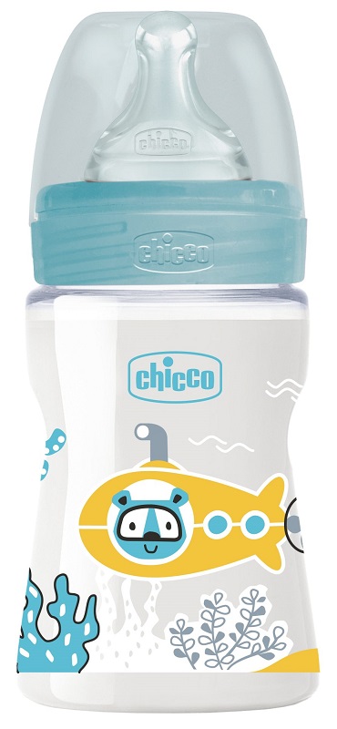 CHICCO BIBERON WB PP BOY DA 150 ML LENTO SILICONE - Farmacia Dott. Pasquale Russo