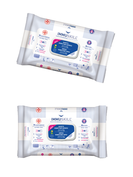 IMMUSKILL SALVIETTE DISINFETTANTI SUPERFICI 50 PEZZI - Farmacia Dott. Pasquale Russo