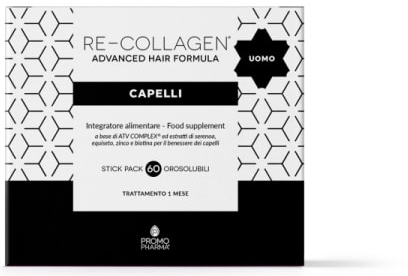 RE-COLLAGEN UOMO CAPELLI 60 STICK - Farmacia Dott. Pasquale Russo