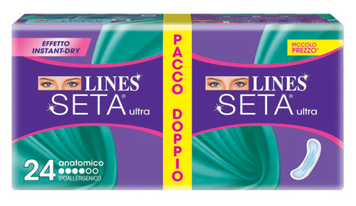 LINES SETA ULTRA ASSORBENTE ANATOMICO 24 PEZZI - Farmacia Dott. Pasquale Russo