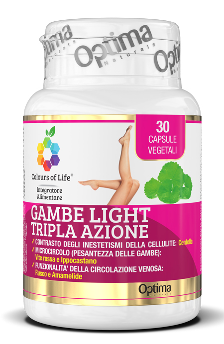 COLOURS OF LIFE GAMBE LIGHT TRIPLA AZIONE 30 CAPSULE VEGETALI 850 MG - Farmacia Dott. Pasquale Russo