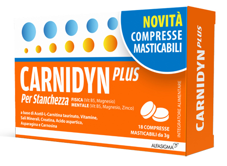 CARNIDYN PLUS 18 COMPRESSE MASTICABILI - Farmacia Dott. Pasquale Russo