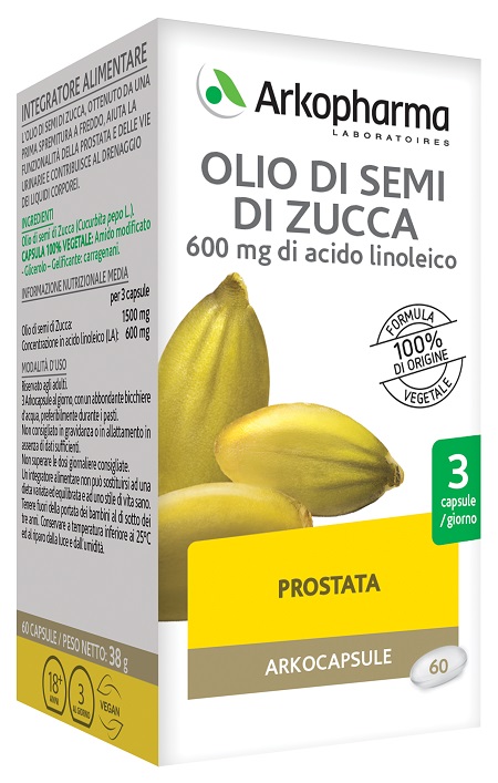 ARKO CAPSULE OLIO SEMI ZUCCA 60 CAPSULE - Farmacia Dott. Pasquale Russo