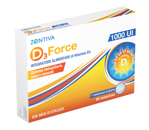 D3 FORCE ZENTIVA 1000UI 60 COMPRESSE - Farmacia Dott. Pasquale Russo
