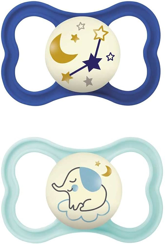 MAM AIR NIGHT SUCCHIETTO 16+ MESI SILICONE MASCHIO 2 PEZZI - Farmacia Dott. Pasquale Russo