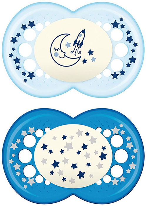MAM SUCCHIETTO ORIGINAL NIGHT 6+ MESI SILICONE MASCHIO 2 PEZZI - Farmacia Dott. Pasquale Russo