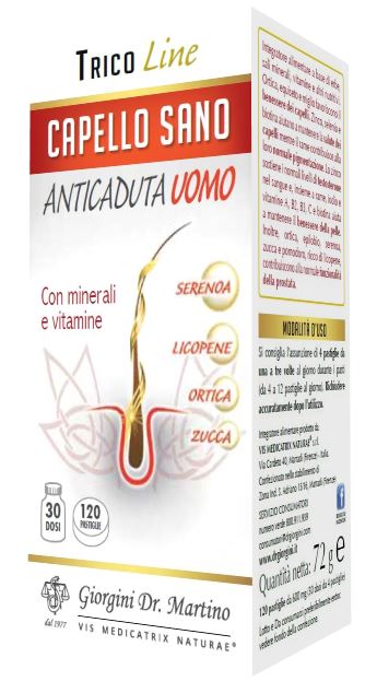 CAPELLO SANO ANTICADUTA UOMO 120 PASTIGLIE - Farmacia Dott. Pasquale Russo