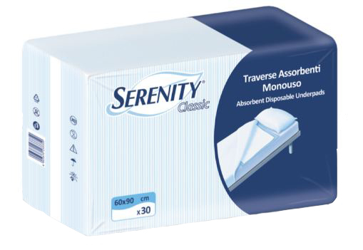 TRAVERSA SALVAMATERASSO PER INCONTINENZA SERENITY RELAX 60X90 CM 30 PEZZI - Farmacia Dott. Pasquale Russo
