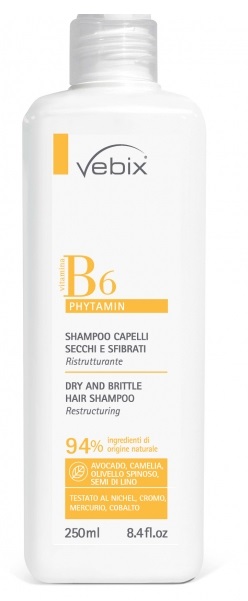VEBIX PHYTAMIN B6 SHAMPOO CAPELLI SECCHI SFIBRATI RISTRUTTURANTE 250 ML - Farmacia Dott. Pasquale Russo