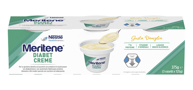 MERITENE DIABET CREME VANIGLIA 3 X 125 G - Farmacia Dott. Pasquale Russo
