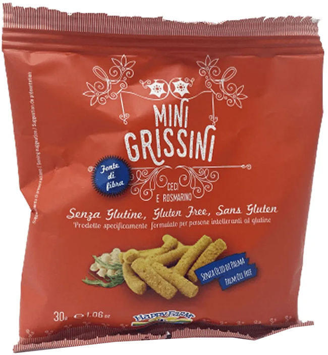 HAPPY FARM MINI GRISSINI CECI/ROSMARINO 30 G - Farmacia Dott. Pasquale Russo