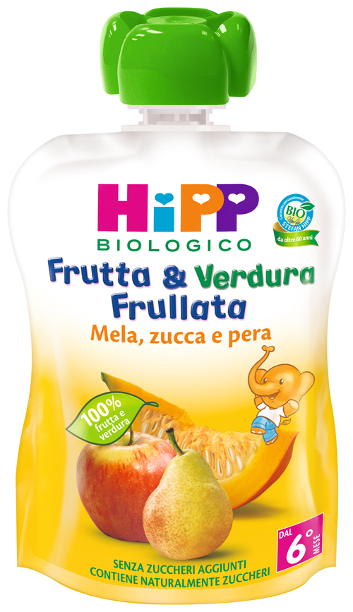 HIPP BIO FRUTTA & VERDURA MELA PERA ZUCCA 90 G - Farmacia Dott. Pasquale Russo