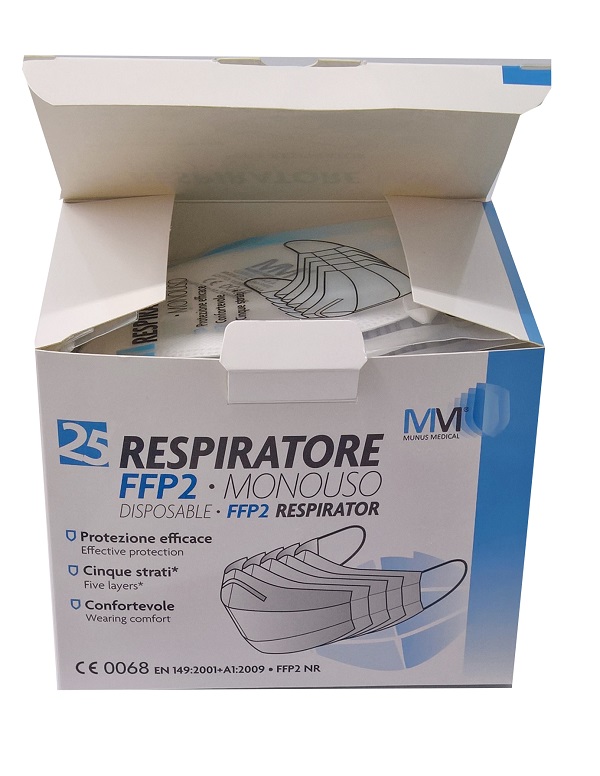 RESPIRATORE MUNUS MEDICAL FFP2 25 PEZZI - Farmacia Dott. Pasquale Russo