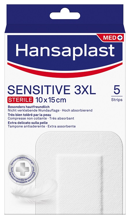 HANSAPLAST SENSITIVE 3XL 10X15CM 5 PEZZI - Farmacia Dott. Pasquale Russo