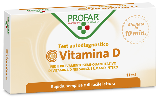 PROFAR TEST VITAMINA D RILEVAZIONE SEMI-QUANTITATIVA VITAMINA D NEL SANGUE UMANO INTERO 1 PEZZO - Farmacia Dott. Pasquale Russo