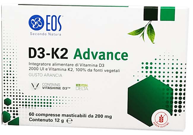 EOS D3 K2 ADVANCE 60 COMPRESSE MASTICABILI - Farmacia Dott. Pasquale Russo