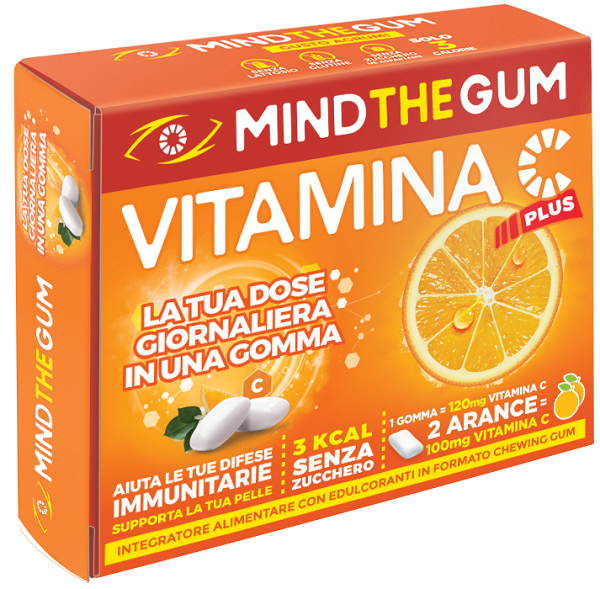 MIND THE GUM VITAMINA C AGRUMI 18 GOMME CONFETTATE - Farmacia Dott. Pasquale Russo