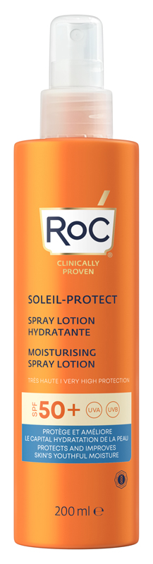 ROC LOZIONE SPRAY SOLARE CORPO SPF 50+ IDRATANTE 200 ML - Farmacia Dott. Pasquale Russo