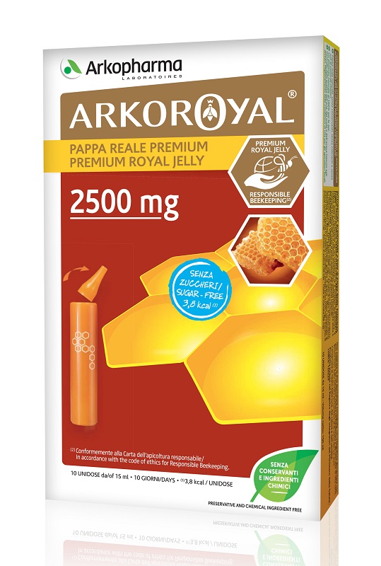 ARKOROYAL PAPPA REALE 2500 MG SENZA ZUCCHERO 10 FIALE - Farmacia Dott. Pasquale Russo