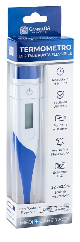 TERMOMETRO DIGITALE PUNTA FLESSIBILE CON CUSTODIA PROTETTIVA MEDICARE - Farmacia Dott. Pasquale Russo