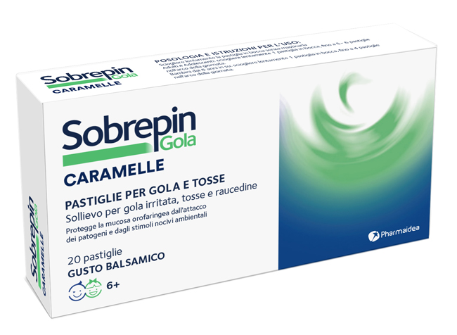SOBREPIN GOLA CARAMELLE 20 PASTIGLIE GUSTO BALSAMICO - Farmacia Dott. Pasquale Russo