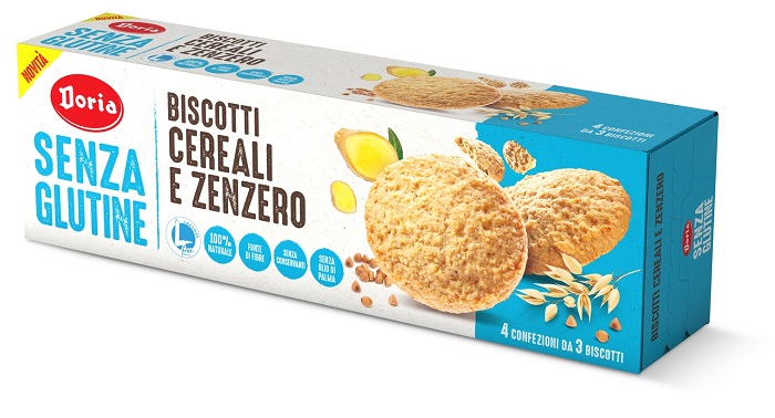 DORIA BISCOTTI CEREALI-ZENZERO 4X37,5 G - Farmacia Dott. Pasquale Russo