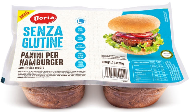 DORIA PANINI HAMBURGER 4X75 G - Farmacia Dott. Pasquale Russo