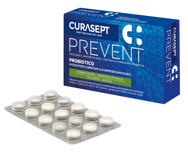 CURASEPT PREVENT PROBIOTICO 14 COMPRESSE MASTICABILI - Farmacia Dott. Pasquale Russo