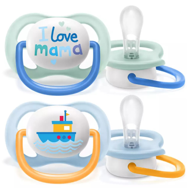 AVENT ULTRA AIR SUCCHIETTO MAMA/BOAT MASCHIO 0-6 MESI 2 PEZZI - Farmacia Dott. Pasquale Russo