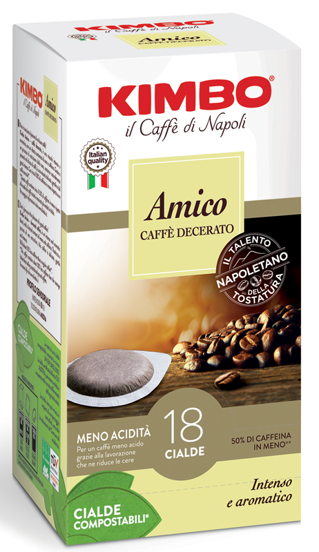 KIMBO AMICO CAFFE' TORREFATTO E DECERATO 18 CIALDE 7 G - Farmacia Dott. Pasquale Russo