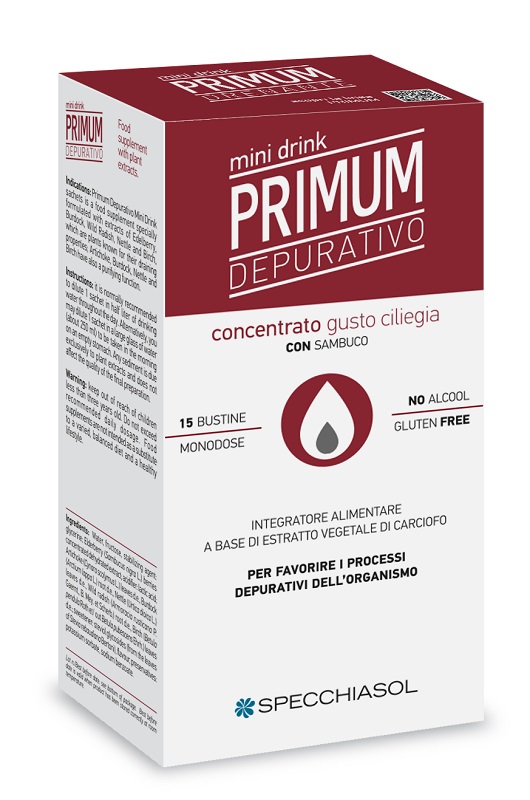 PRIMUM DEPURATIVO MINIDRINK CILIEGIA 15 STICK DA 10 ML - Farmacia Dott. Pasquale Russo