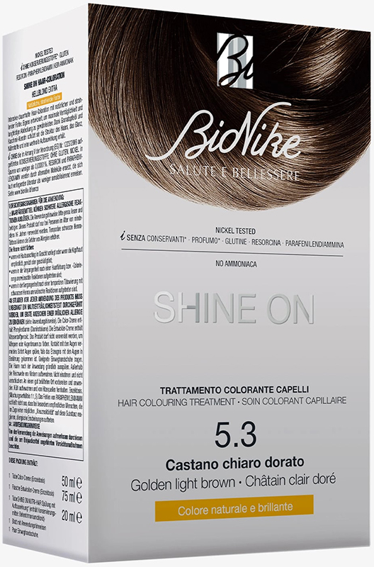 SHINE ON CASTANO CHIARO DORATO 5,3 FLACONE 75 ML + TUBO 50 ML - Farmacia Dott. Pasquale Russo