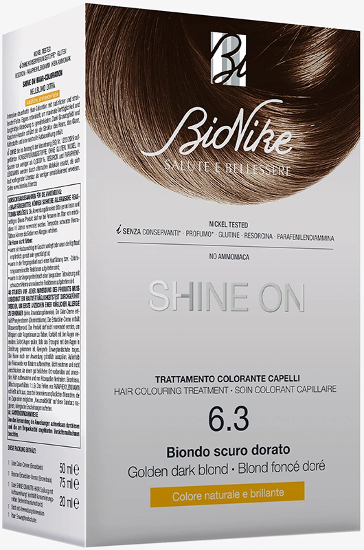 SHINE ON BIONDO SCURO DORATO 6,3 FLACONE 75 ML + TUBO 50 ML - Farmacia Dott. Pasquale Russo