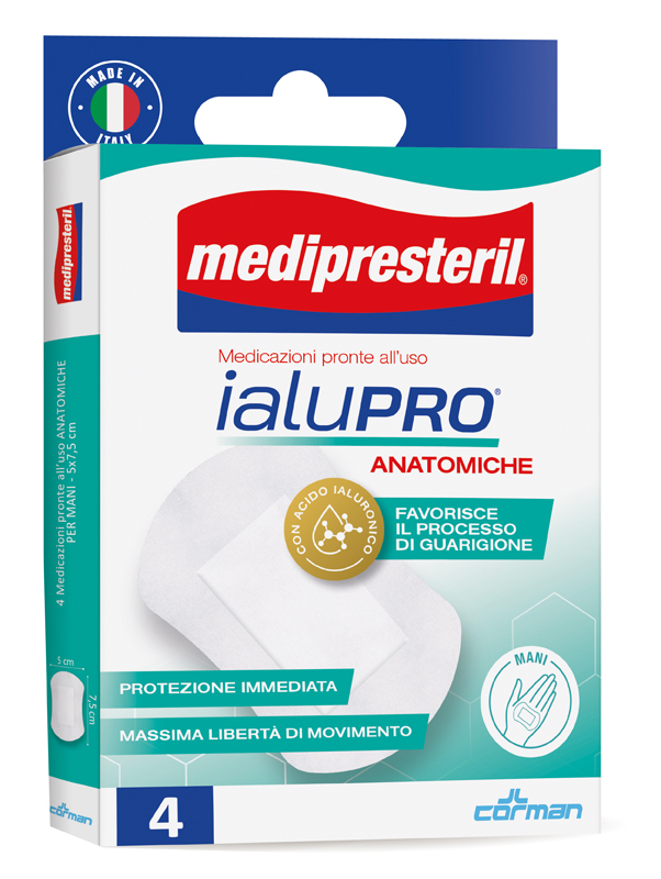 MEDIPRESTERIL IALUPRO MANI 5X7,5 CM 4 PEZZI - Farmacia Dott. Pasquale Russo
