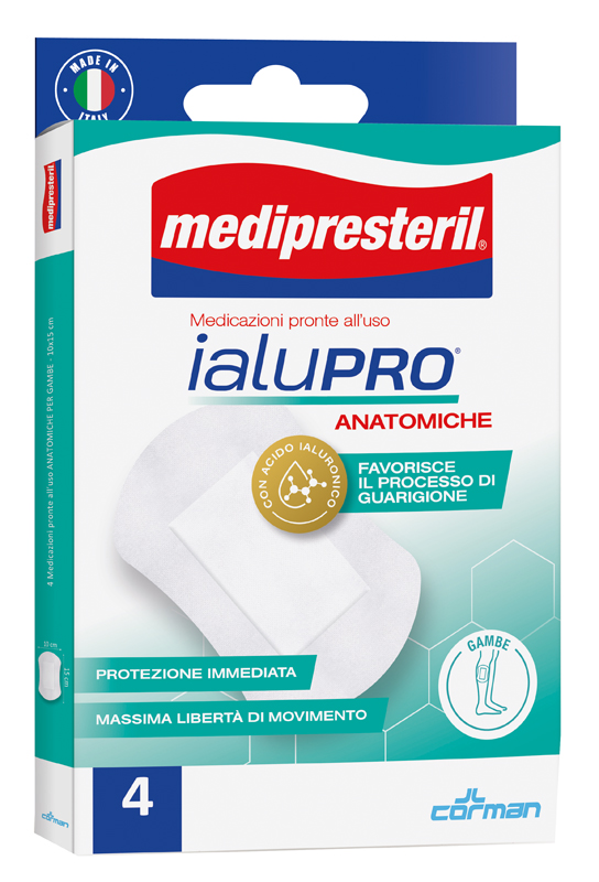 MEDIPRESTERIL IALUPRO GAMBE 10X15 CM 4 PEZZI - Farmacia Dott. Pasquale Russo