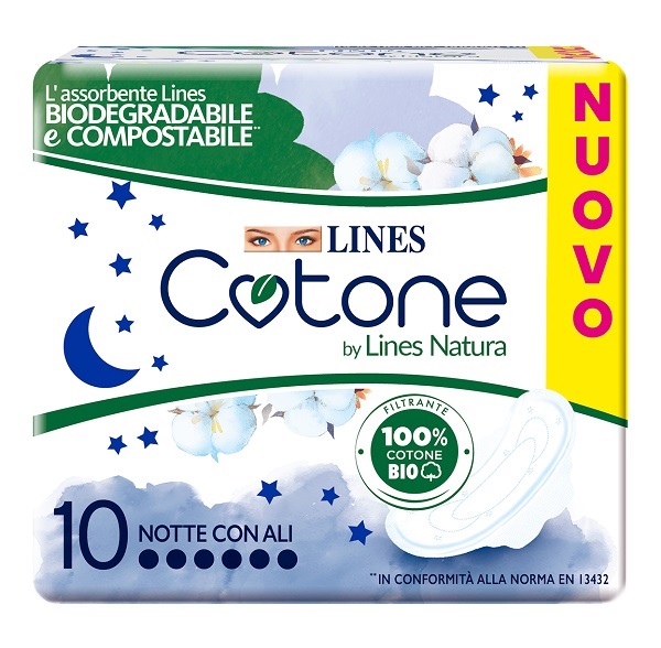 LINES COTONE BIO ULTRA NOTTE 10 PEZZI - Farmacia Dott. Pasquale Russo