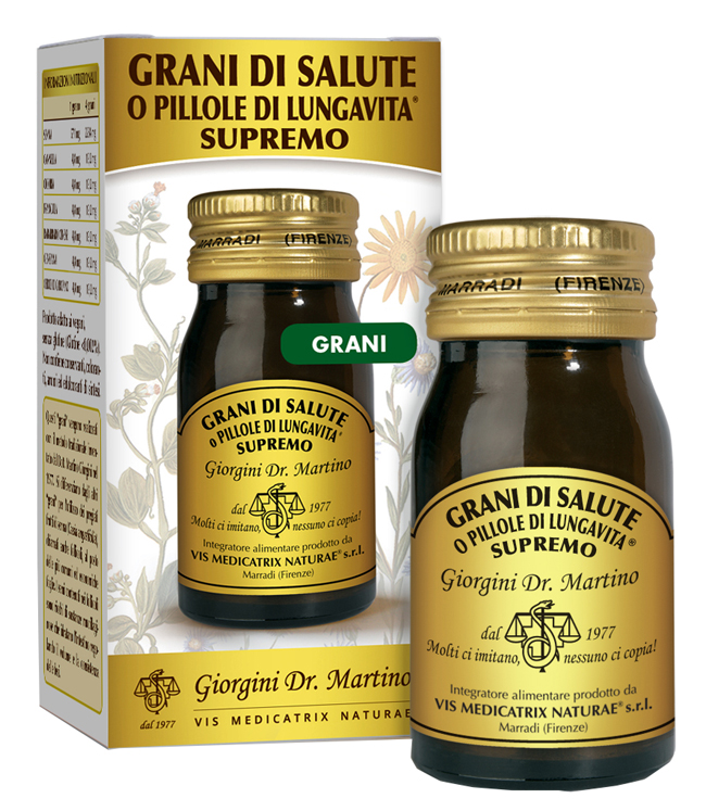 GRANI DI SALUTE O PILLOLE DI LUNGAVITA SUPREMO 30 G - Farmacia Dott. Pasquale Russo