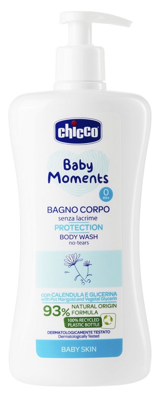 CHICCO BABY MOMENTS BAGNO CORPO SENZA LACRIME PROTECTION 500 ML - Farmacia Dott. Pasquale Russo
